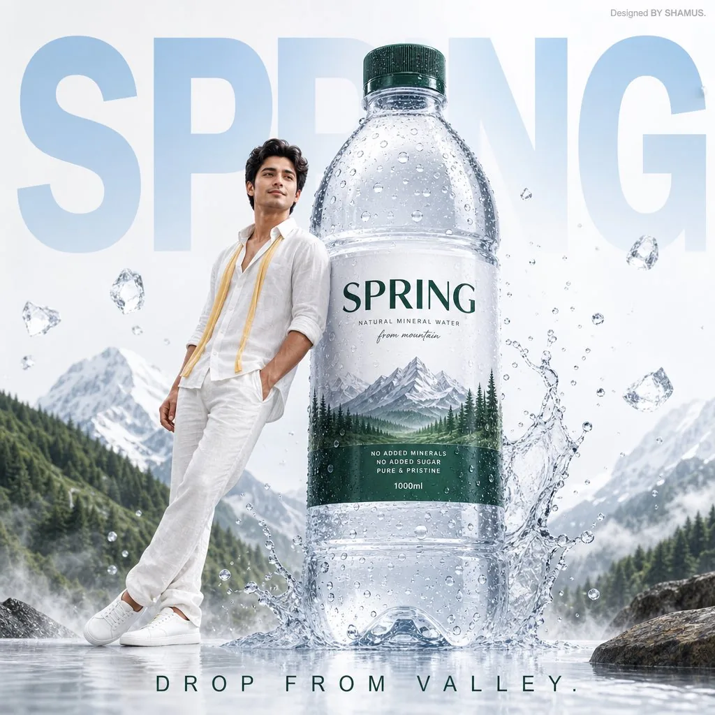 Premium Mineral Water Advertisement reference