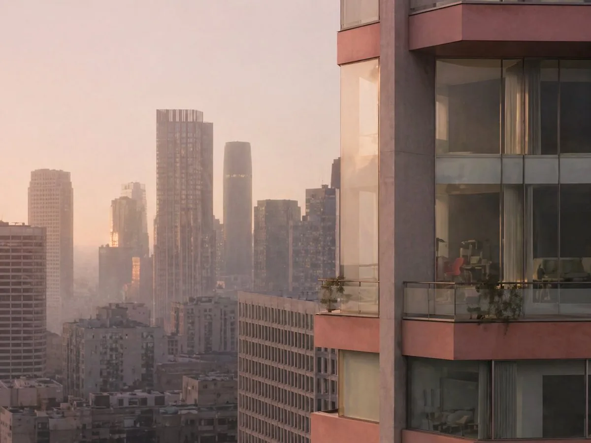 Luxury High-Rise at Hazy Sunrise reference