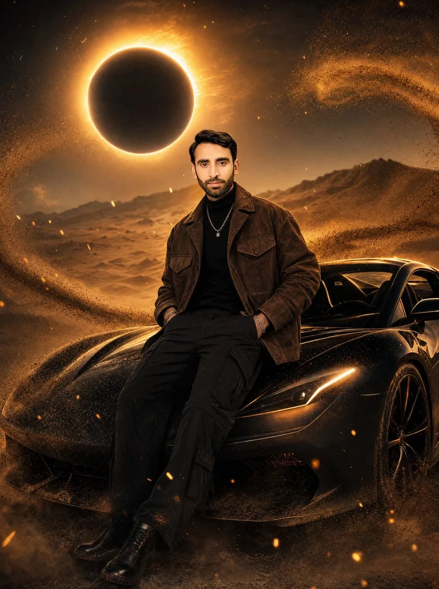 Eclipse Desert Sports Car Portrait reference