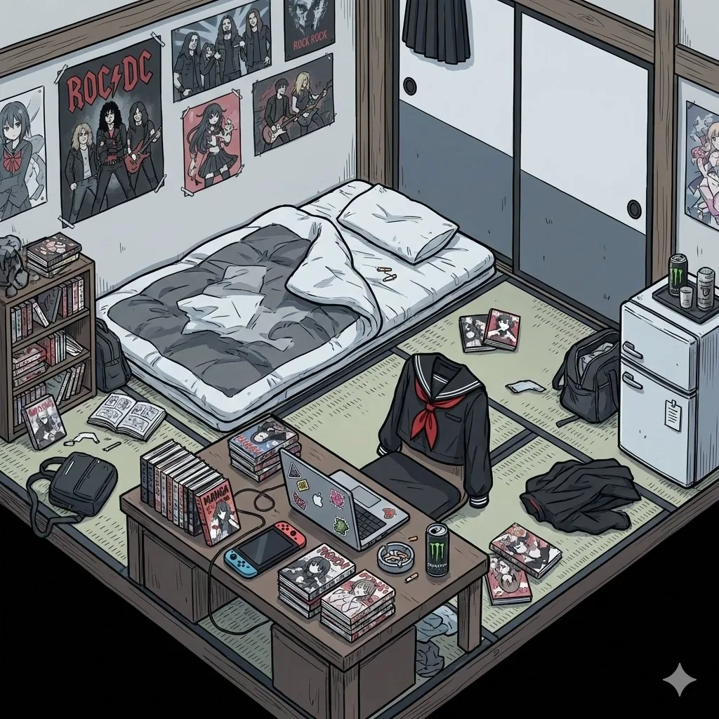 Generating an Isometric Room Illustration Based on a Character Concept reference