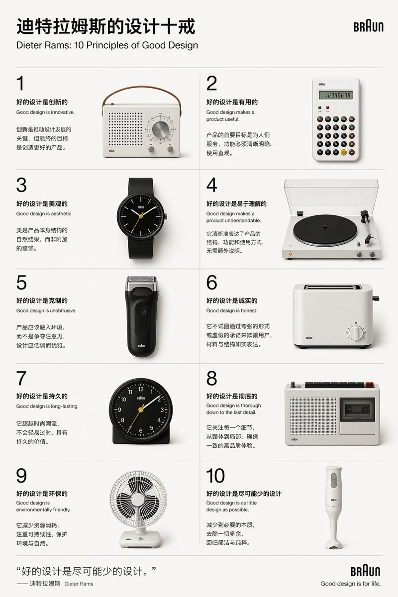 Dieter Rams Design Principles Poster reference