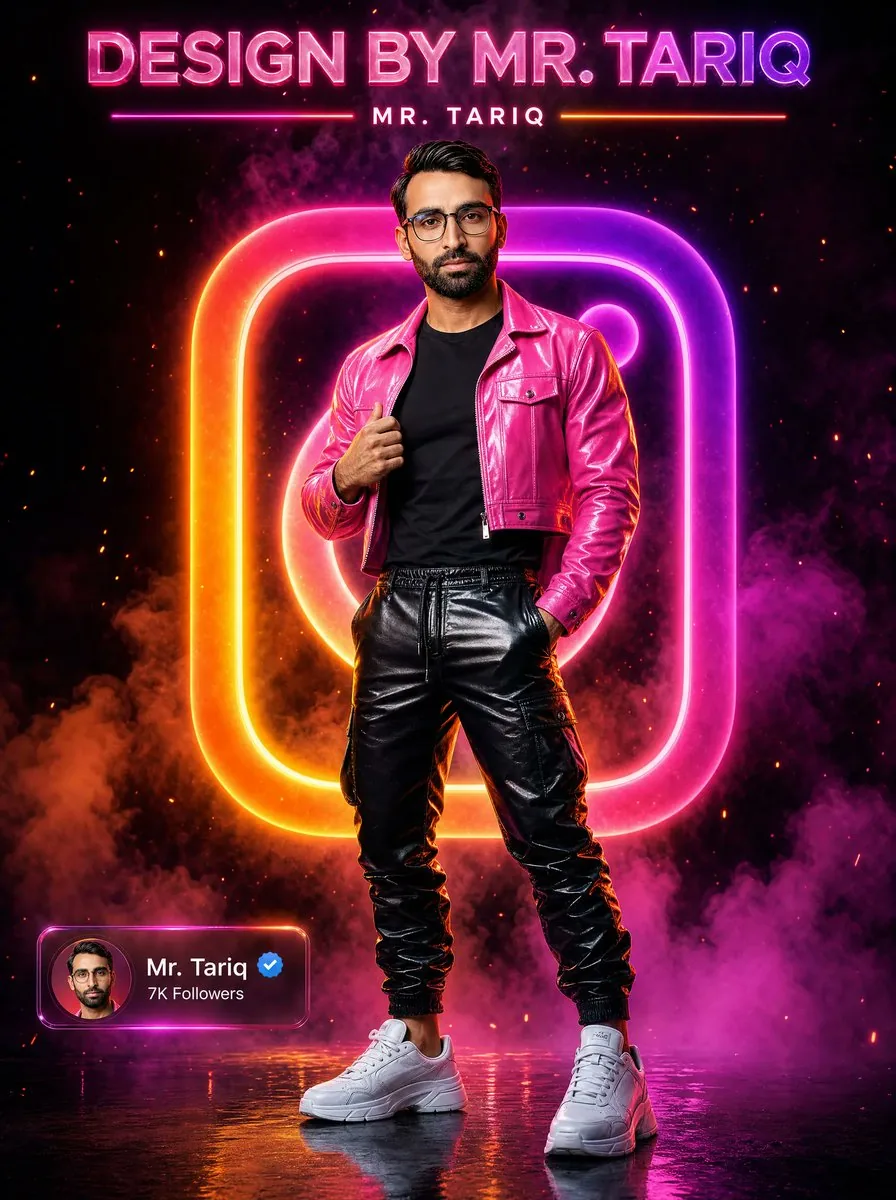 Neon Instagram Fashion Poster reference