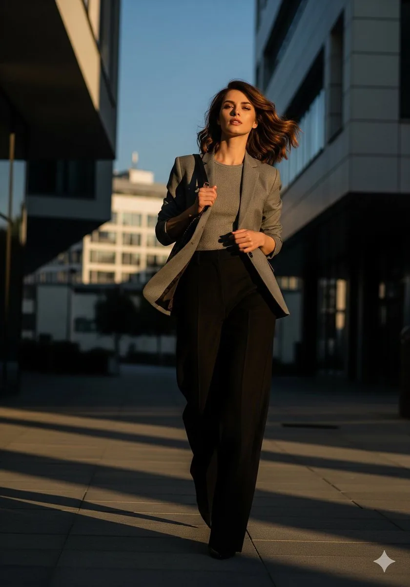 Urban Golden Hour Fashion Editorial - Nano Banana Pro AI Prompt for Social Media Post reference