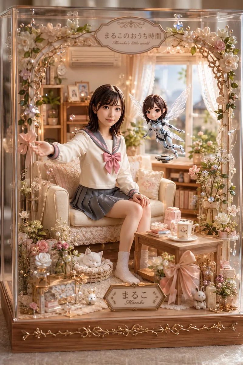 Pastel Maruko Dollhouse Diorama reference