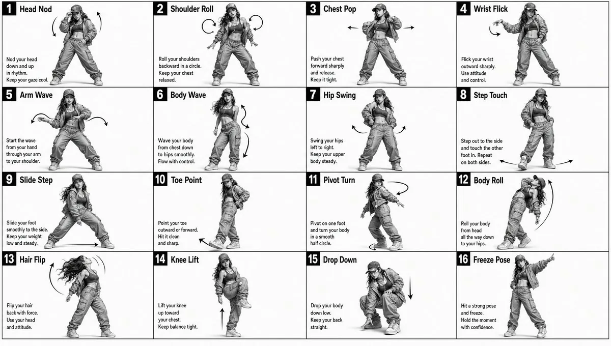 Dance Movement Reference Sheet reference