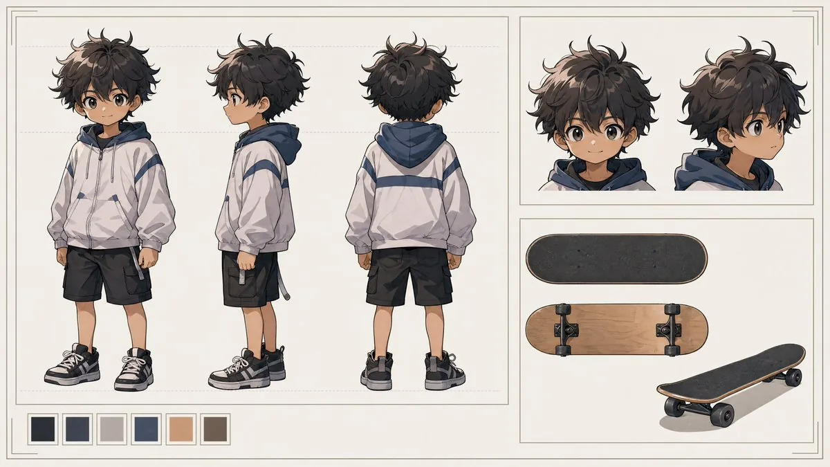 Tiny Boy Character Sheet reference