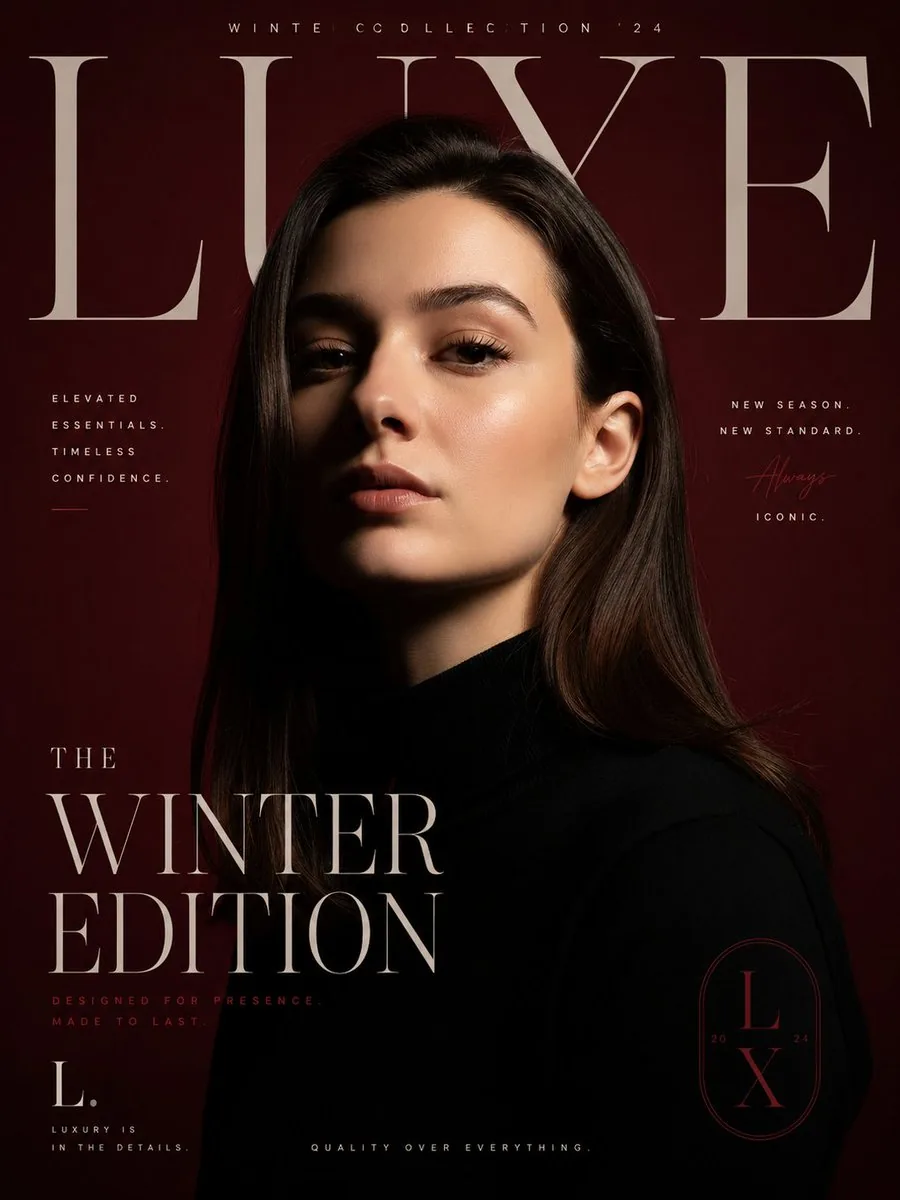 Luxury Fashion Editorial Poster reference