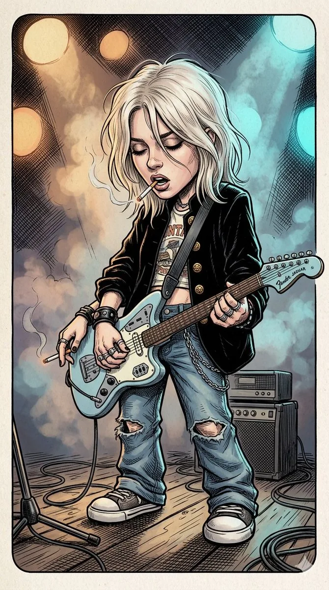 Comic Book Rockstar Portrait reference