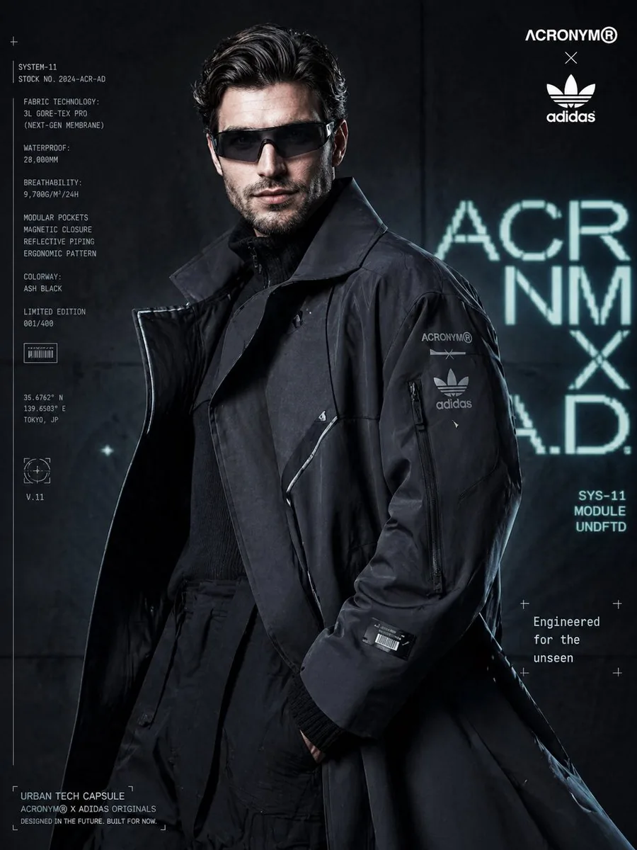 Cyberpunk Fashion Campaign Poster reference