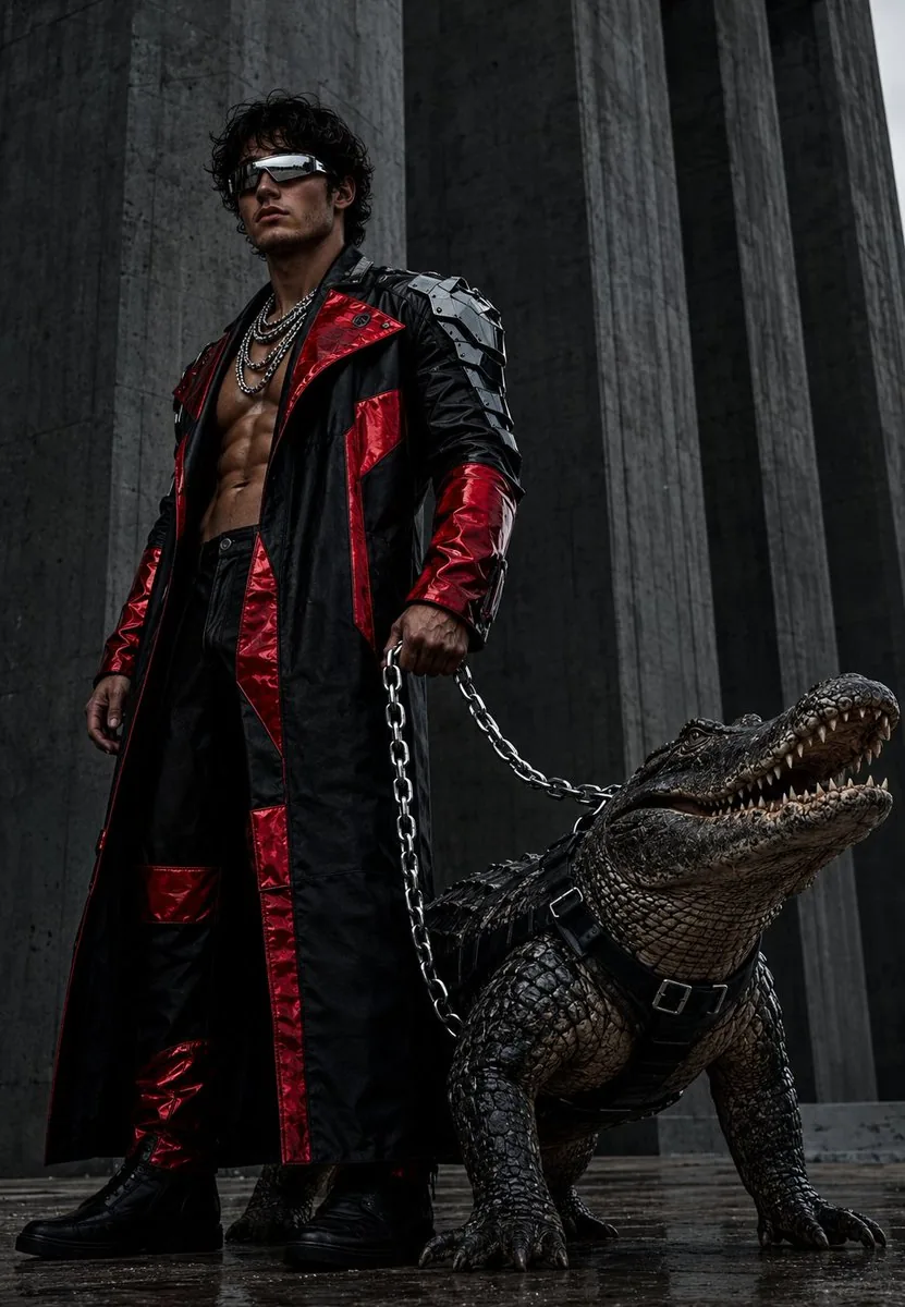 Brutalist Fashion with Alligator reference