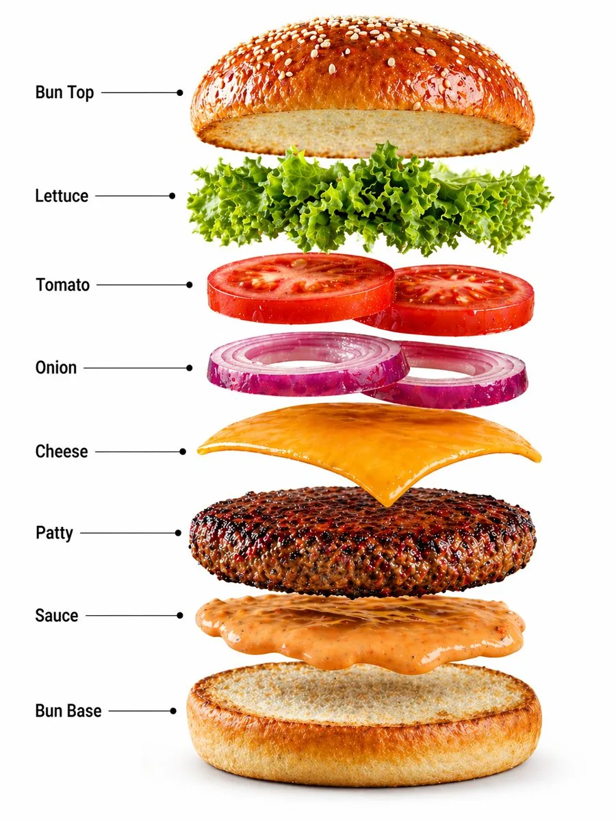 Gourmet Burger Commercial Photography reference