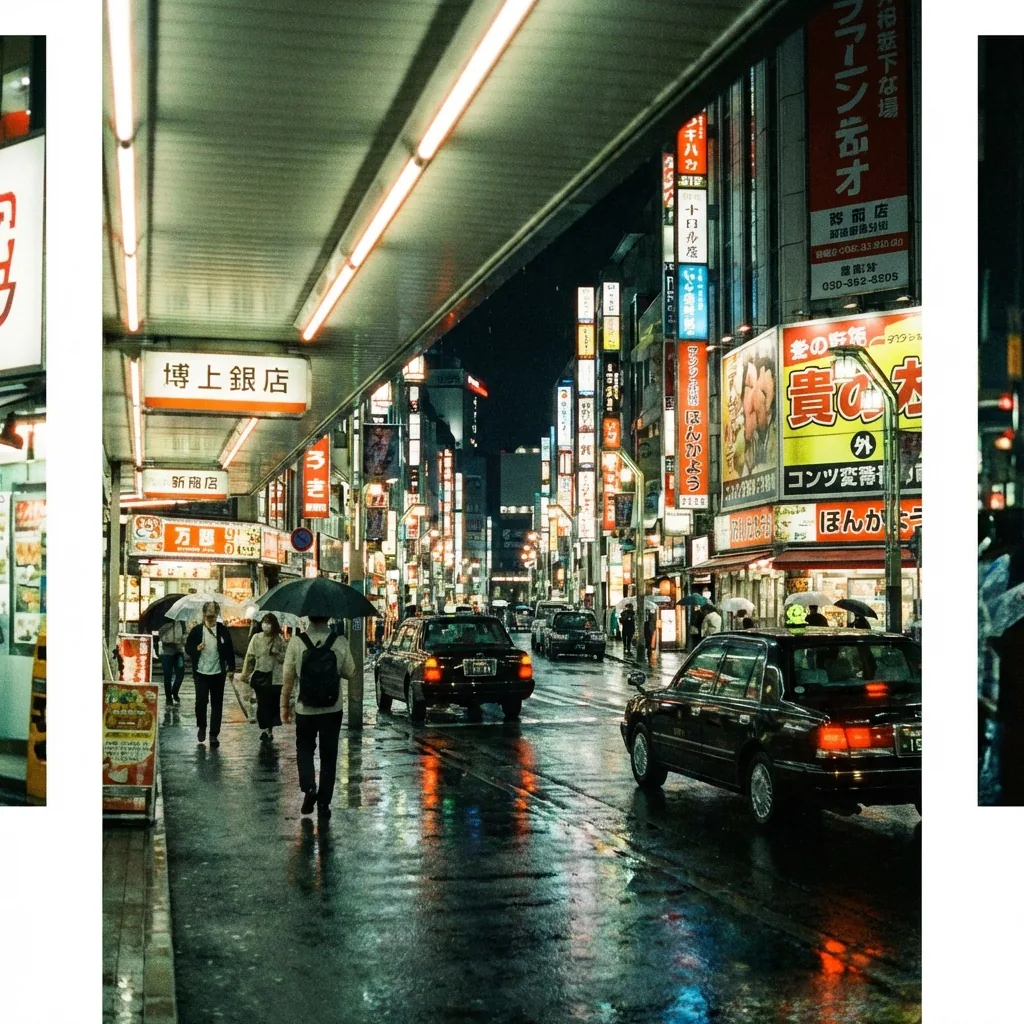 Cinematic Tokyo Street at Night reference