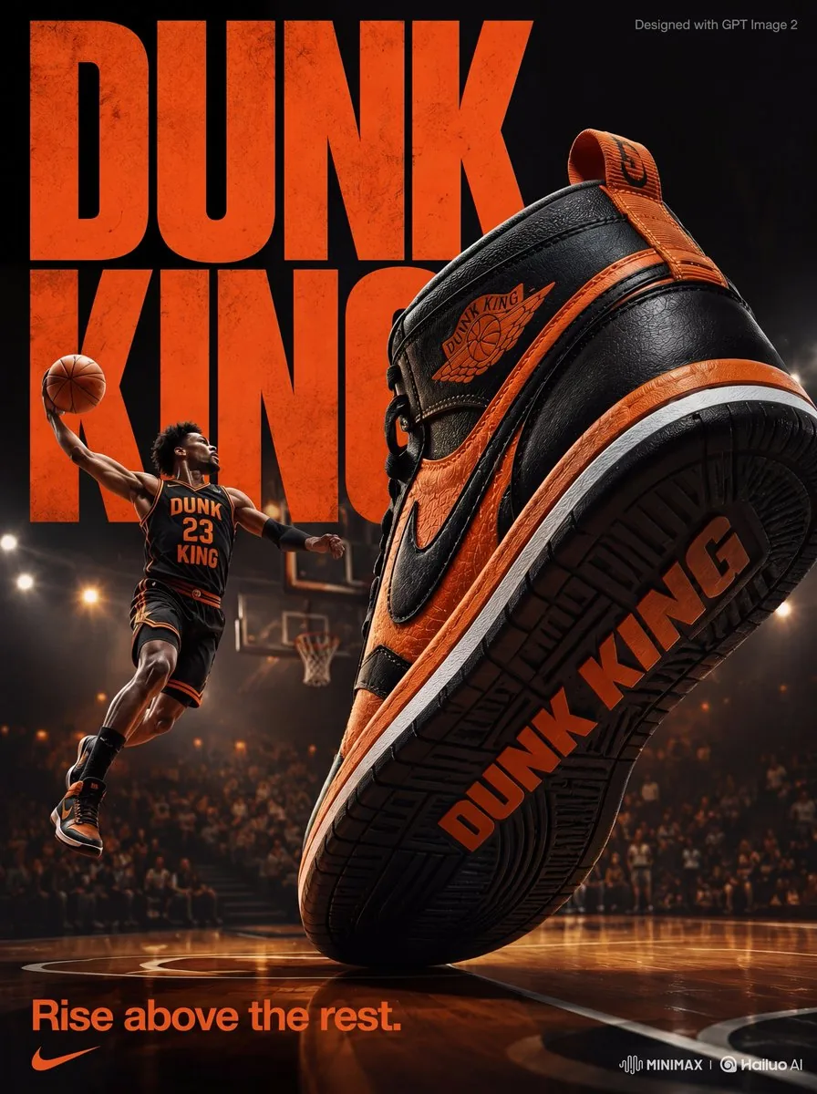High-Energy Sneaker Ad Poster reference