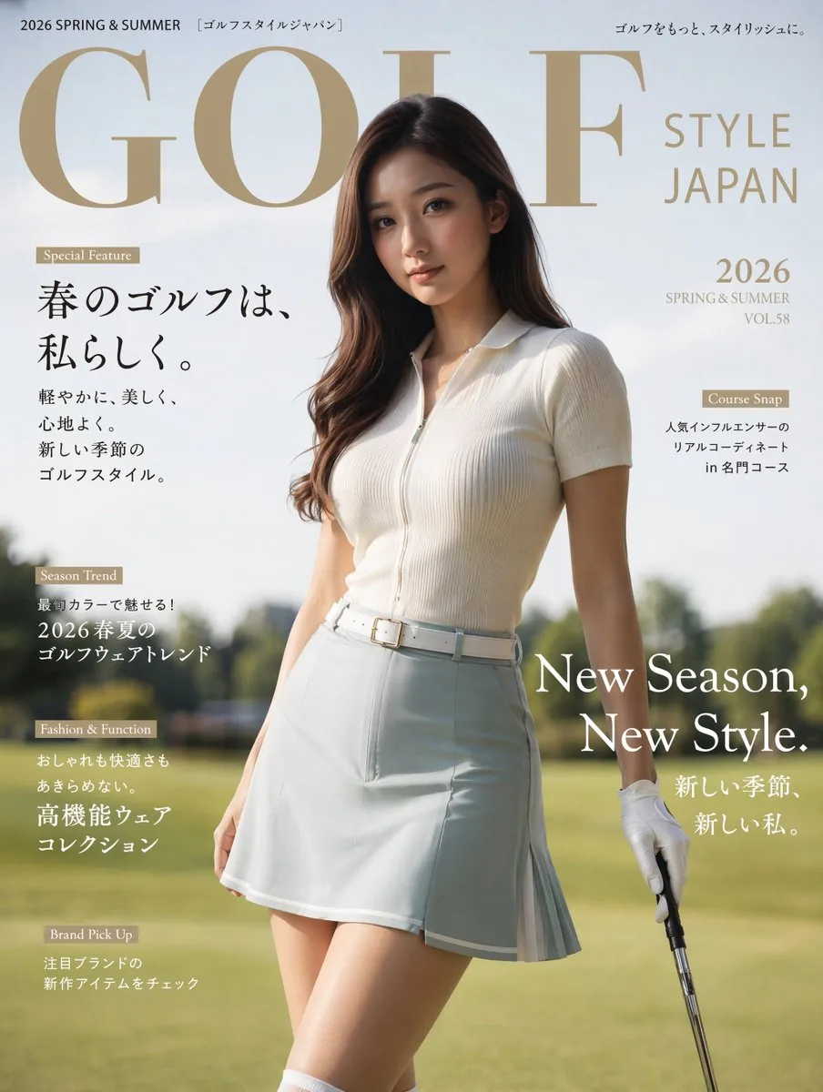 Japanese Golf Fashion Magazine Cover reference