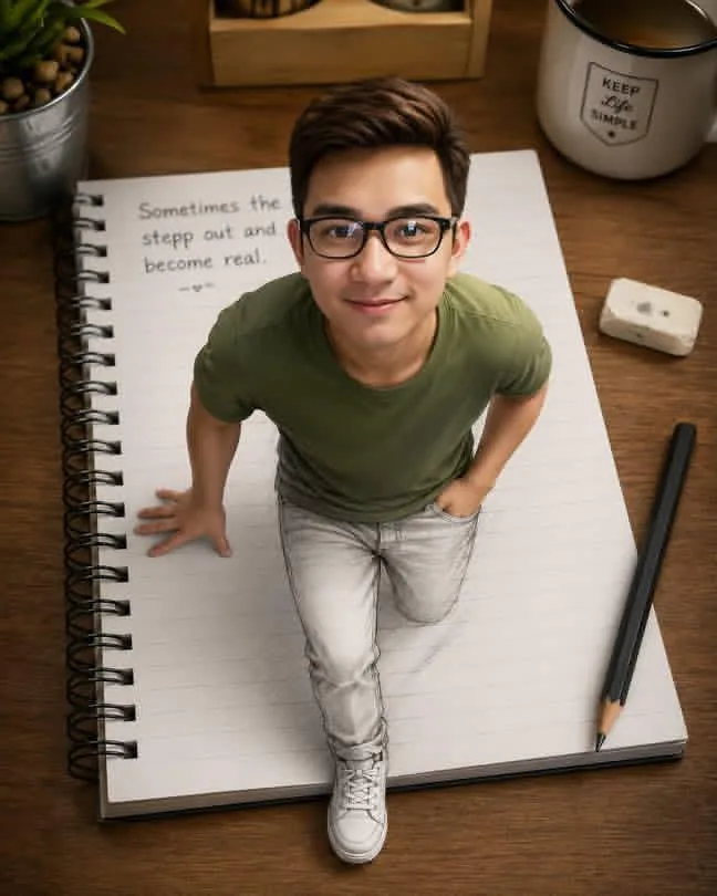 3D Sketch Illusion Girl Portrait reference