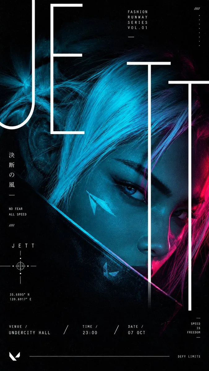 Cyberpunk Runway Fashion Poster reference