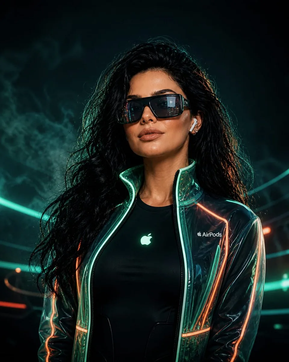 Cyberpunk Neon Fashion Portrait reference