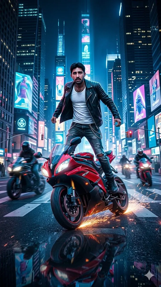 Neon City Superbike Stunt reference
