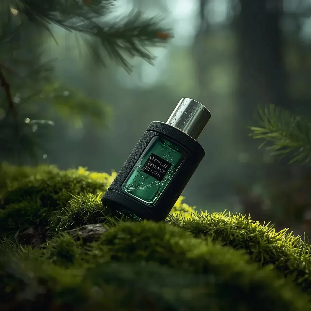 Ultra-realistic Fragrance Product Shot reference