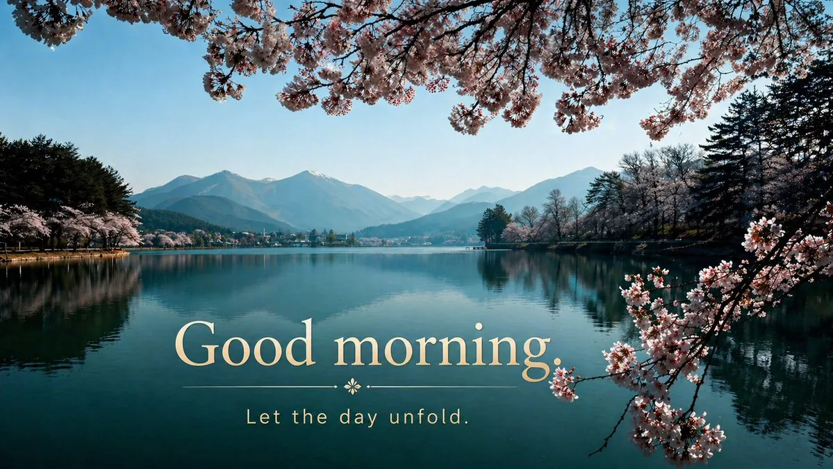 Cherry Blossom Good Morning Lake reference