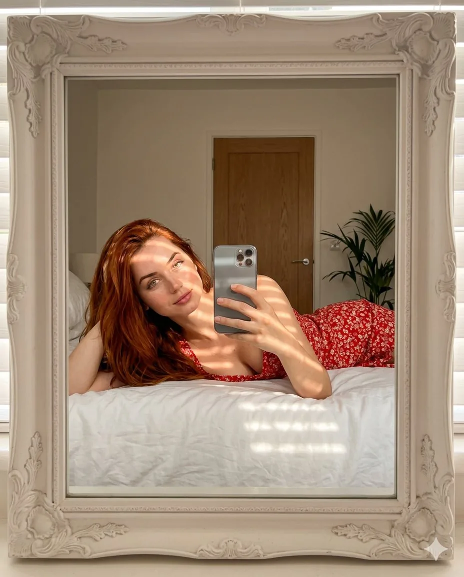 Aesthetic Mirror Selfie Prompt for Gemini Nano Banana Pro reference