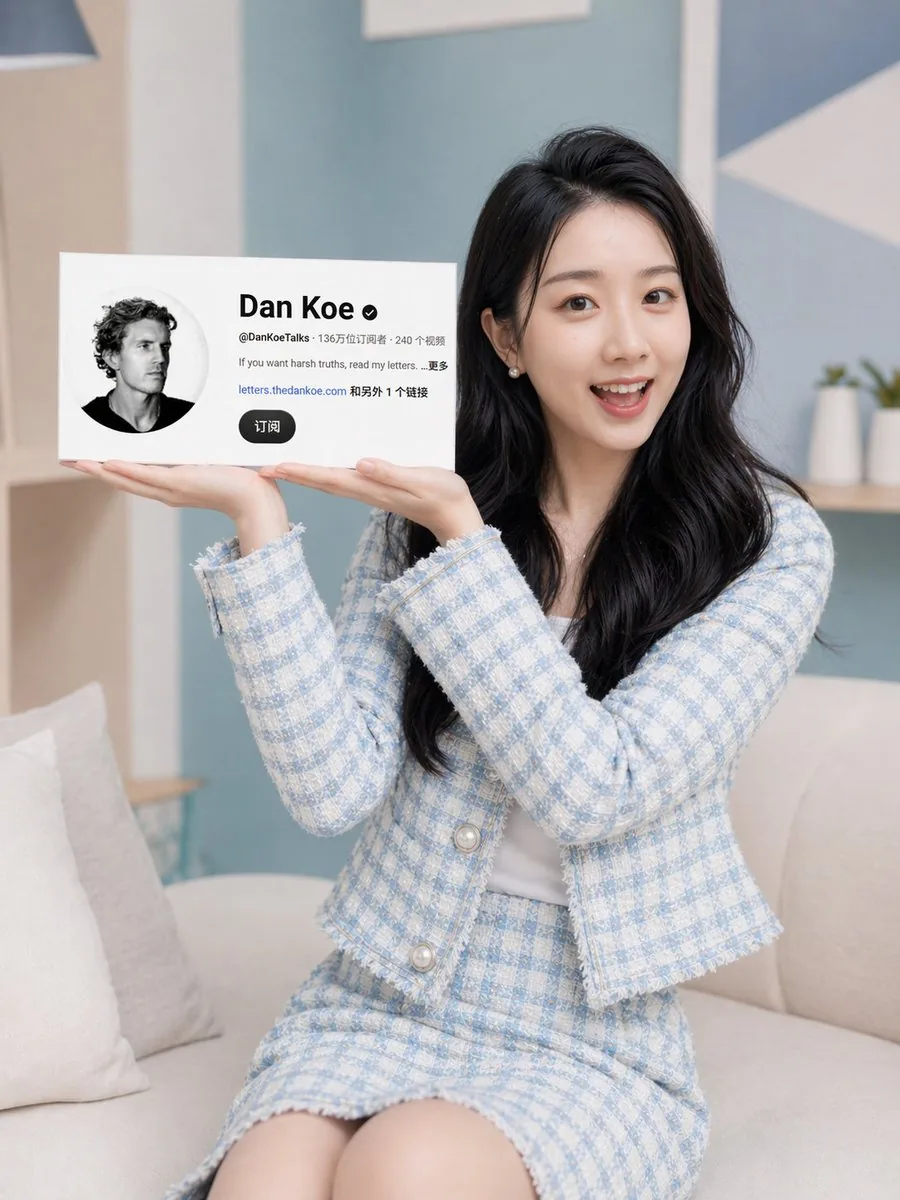 Influencer Holding Floating Profile Card reference