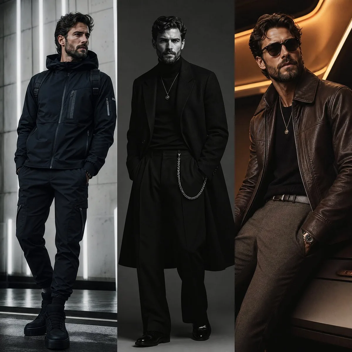 Three-Panel Fashion Campaign reference