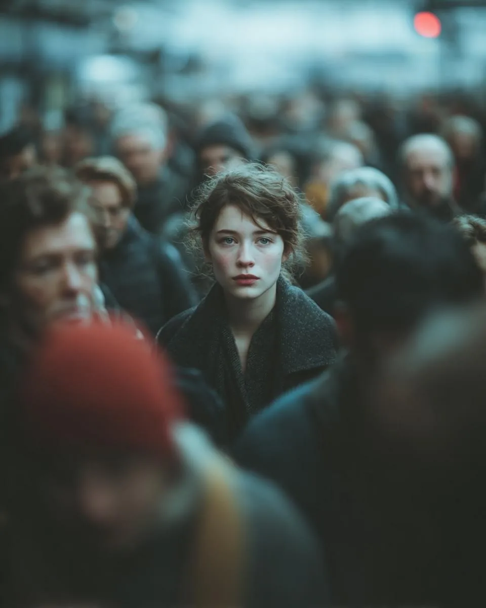 Cinematic Street Photography Caption and Visual Style - Nano Banana Pro AI Prompt for Social Media Post reference