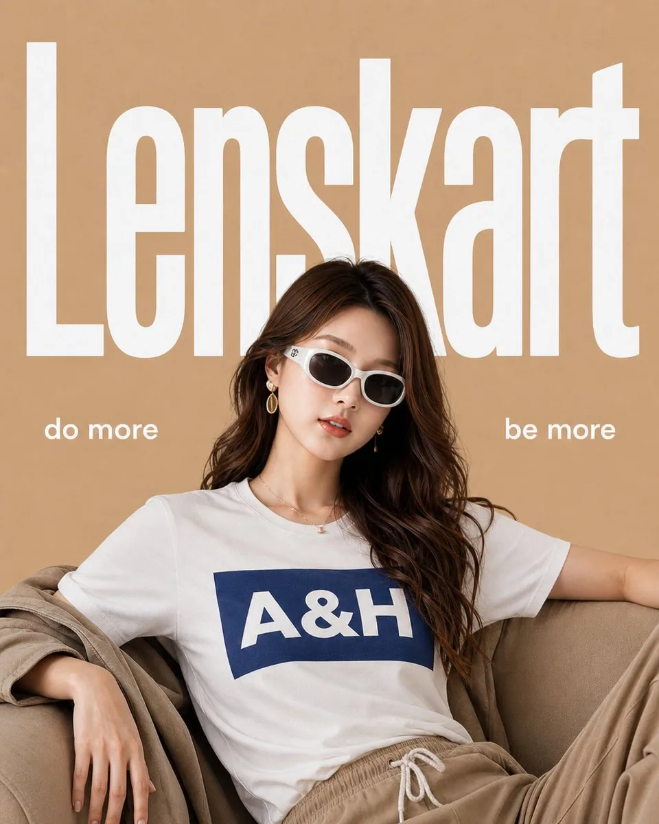 Minimalist Eyewear Advertisement Poster reference