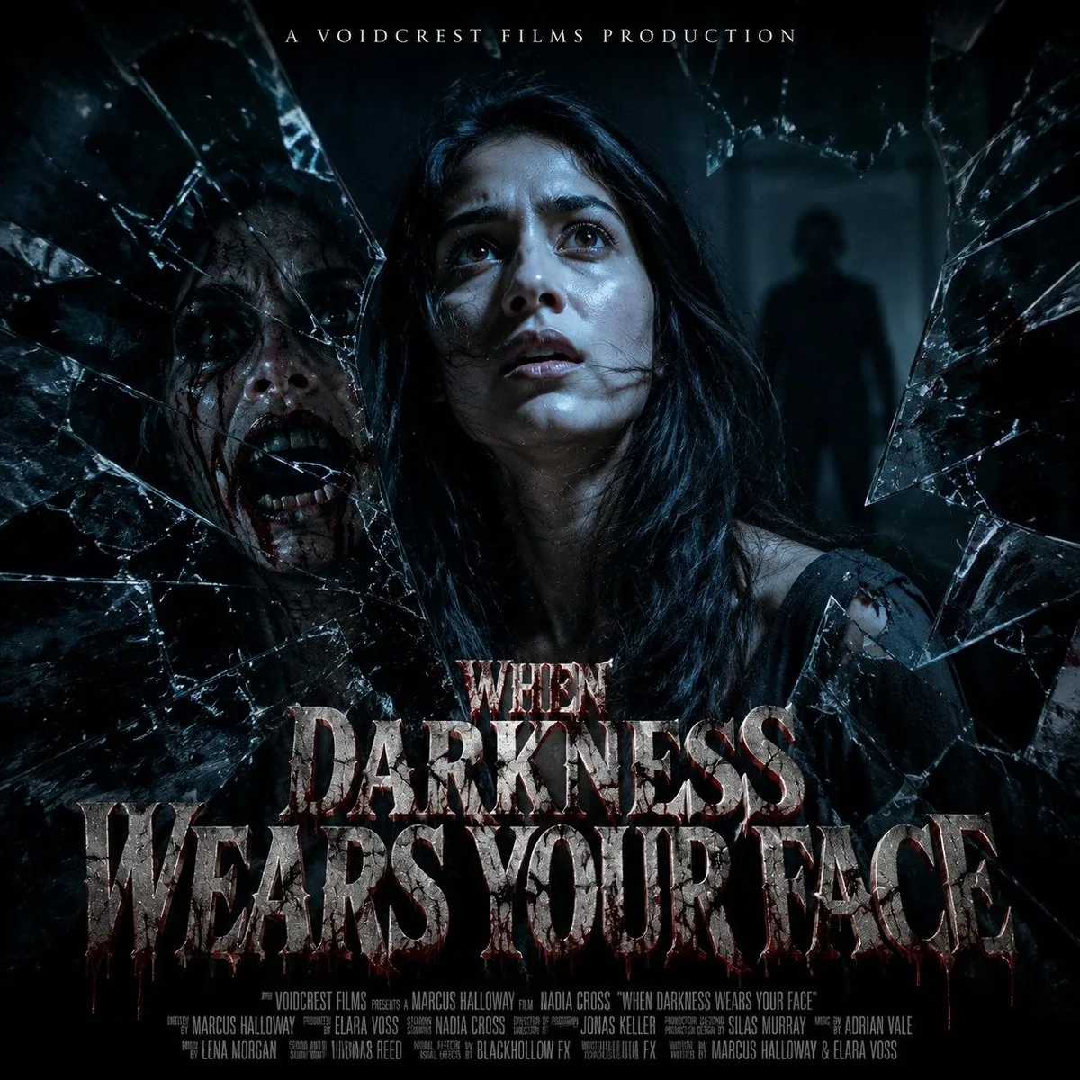 Horror Movie Poster Shattered Mirror reference