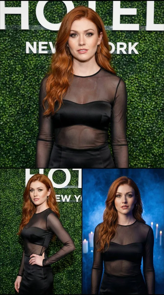 Photorealistic Vertical Collage of a Woman in Black Dress - Nano Banana Pro AI Prompt for Social Media Post reference