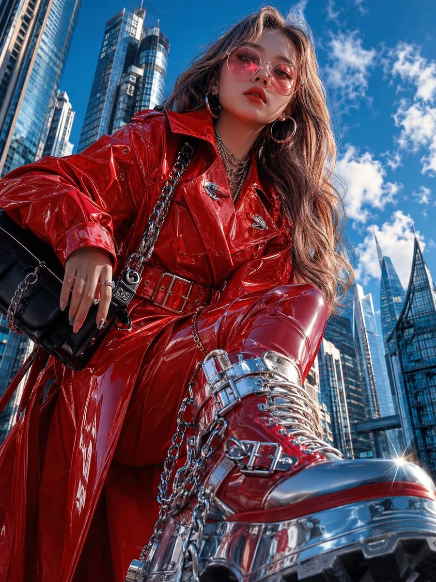 Cyberpunk High-Fashion Editorial reference