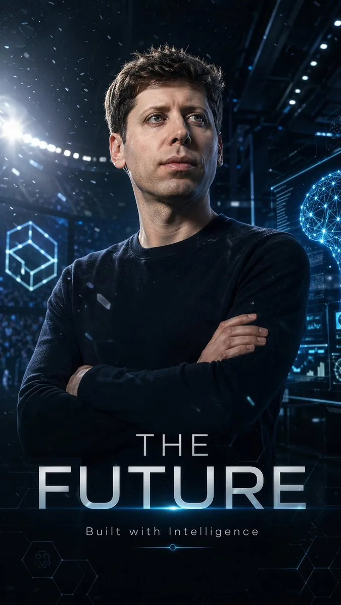 Futuristic AI Sports Poster reference