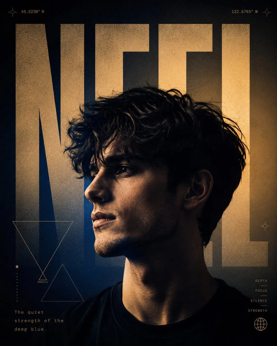 A24 Style Brutalist Portrait Poster reference
