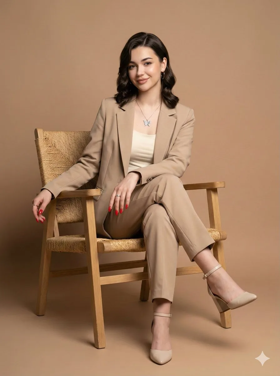 Professional studio portrait of a woman - Nano Banana Pro AI Prompt for Profile / Avatar reference
