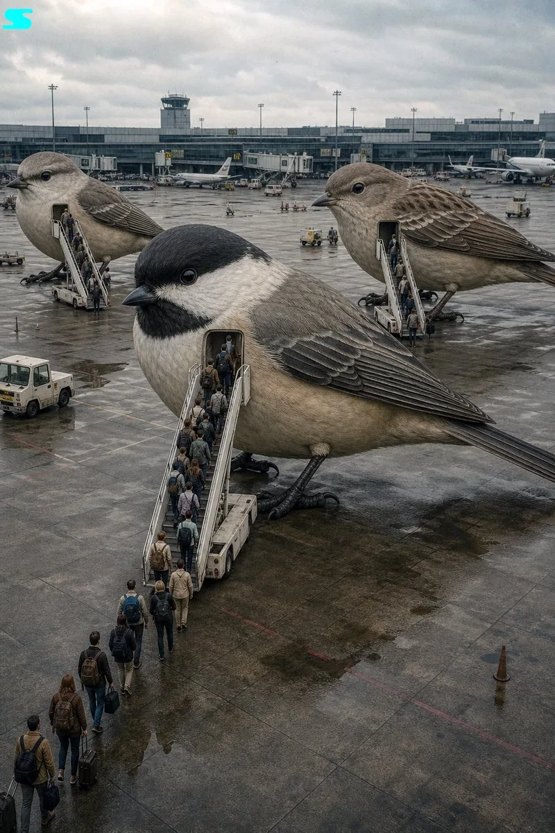 Surreal Giant Bird Aircraft reference