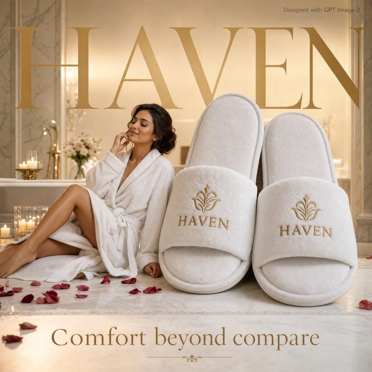 Luxury Hospitality Slipper Ad reference