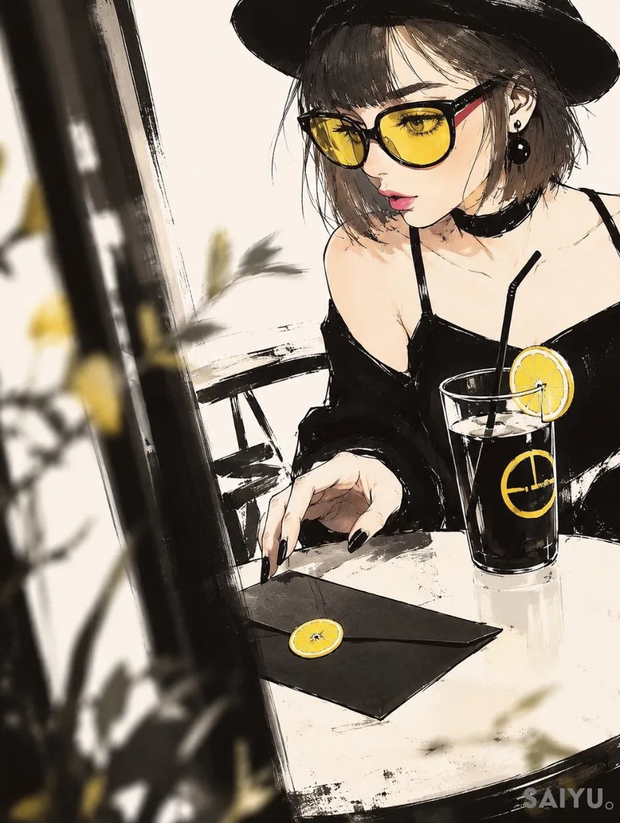 Letter Left Unsent Cafe Illustration reference