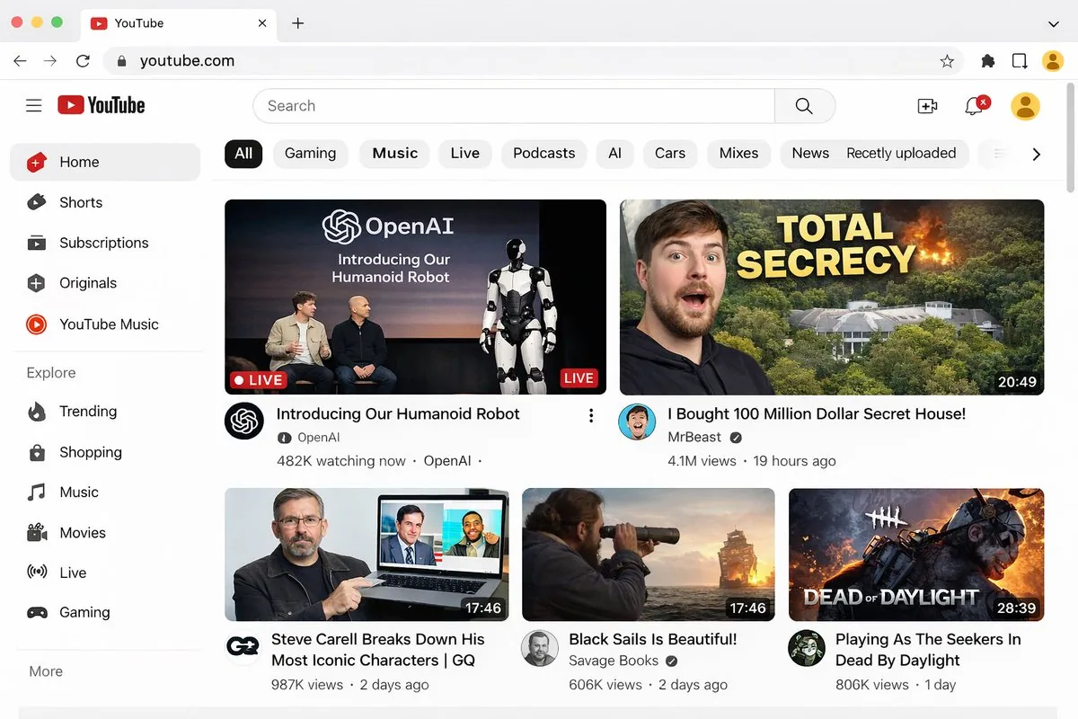 Video Streaming Platform Homepage UI reference