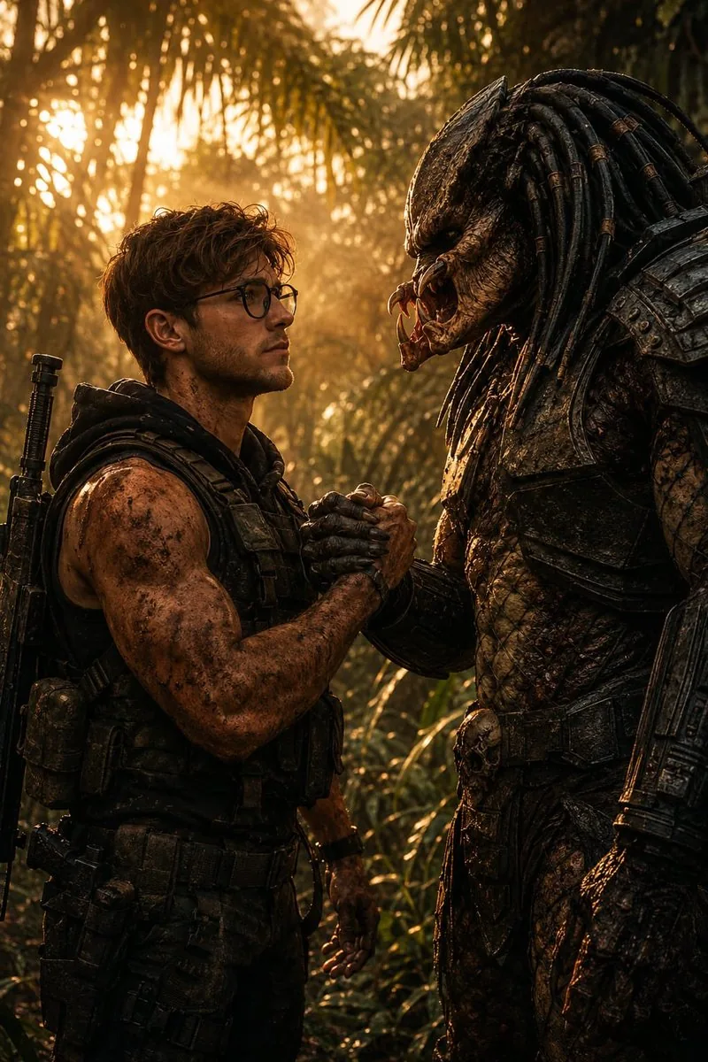 Cinematic Jungle Warrior Handshake reference
