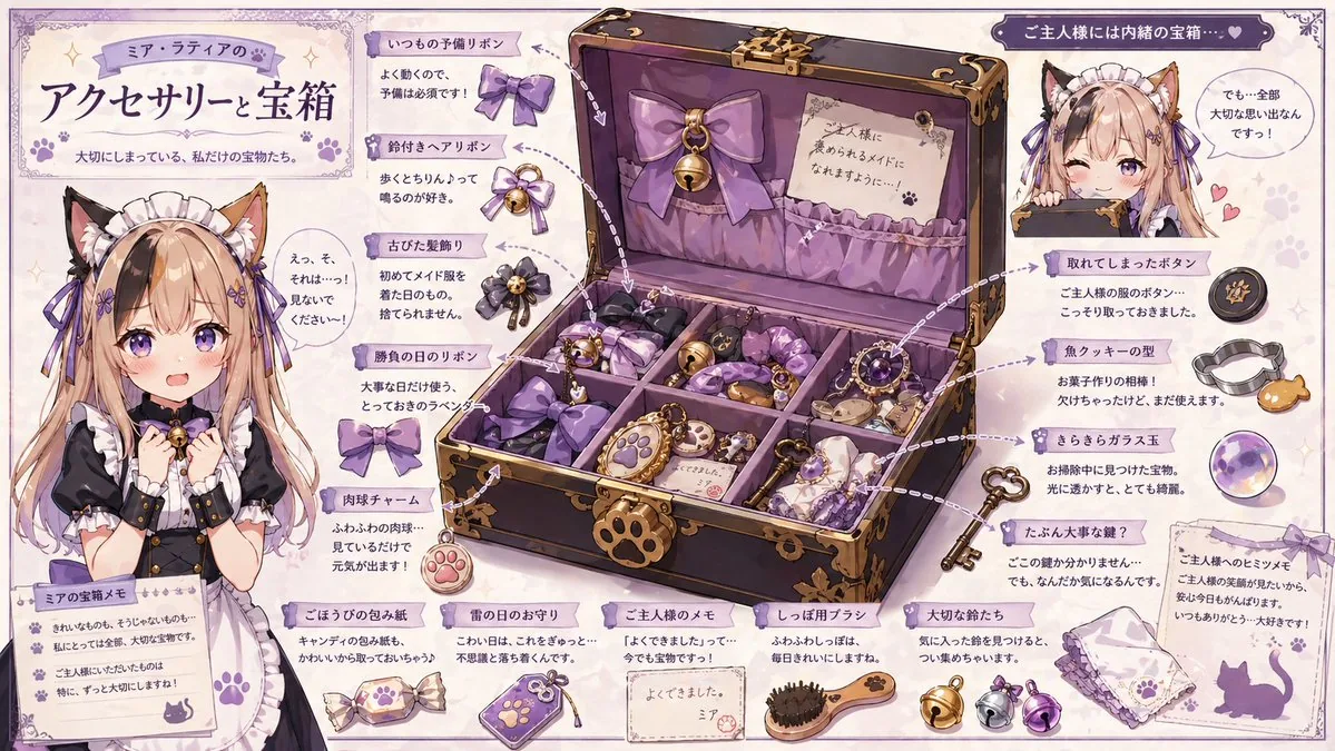 Cat Maid Treasure Box Reference Sheet reference