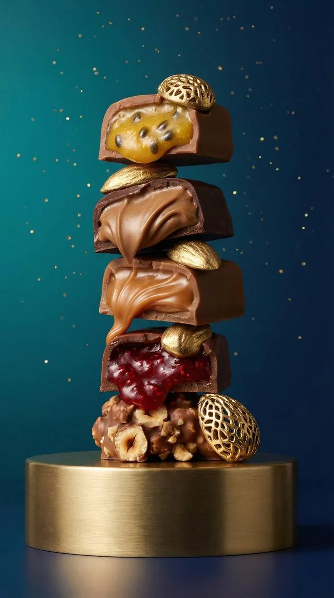 Artisan Chocolate Product Visuals (Multi-Image Prompt) - Nano Banana Pro AI Prompt for E-commerce Main Image reference