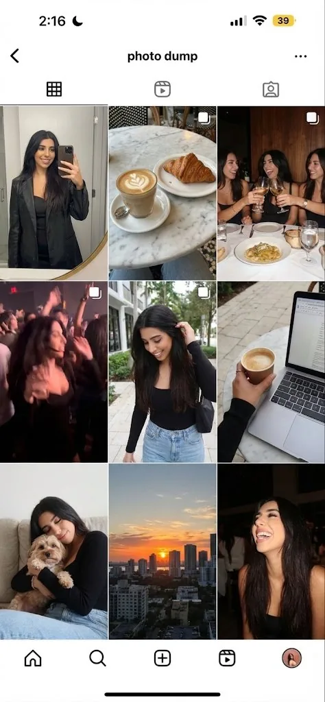9-image Instagram-style weekend photo dump reference
