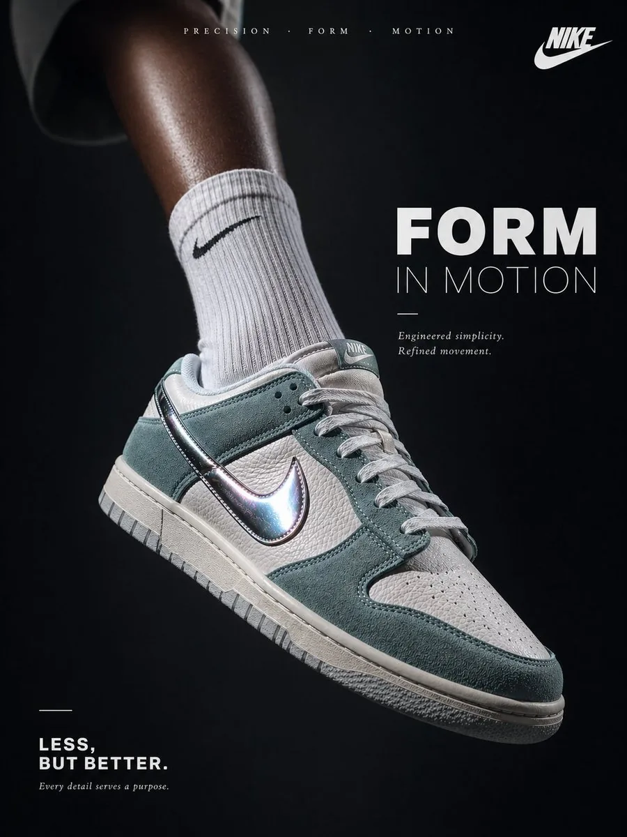 Luxury Minimalist Footwear Ad reference