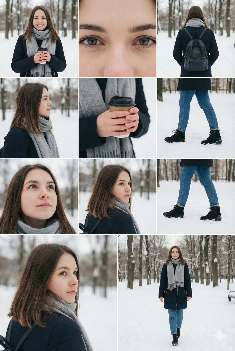 Cinematic Winter Fashion Photoshoot Prompt for Nano Banana Pro reference