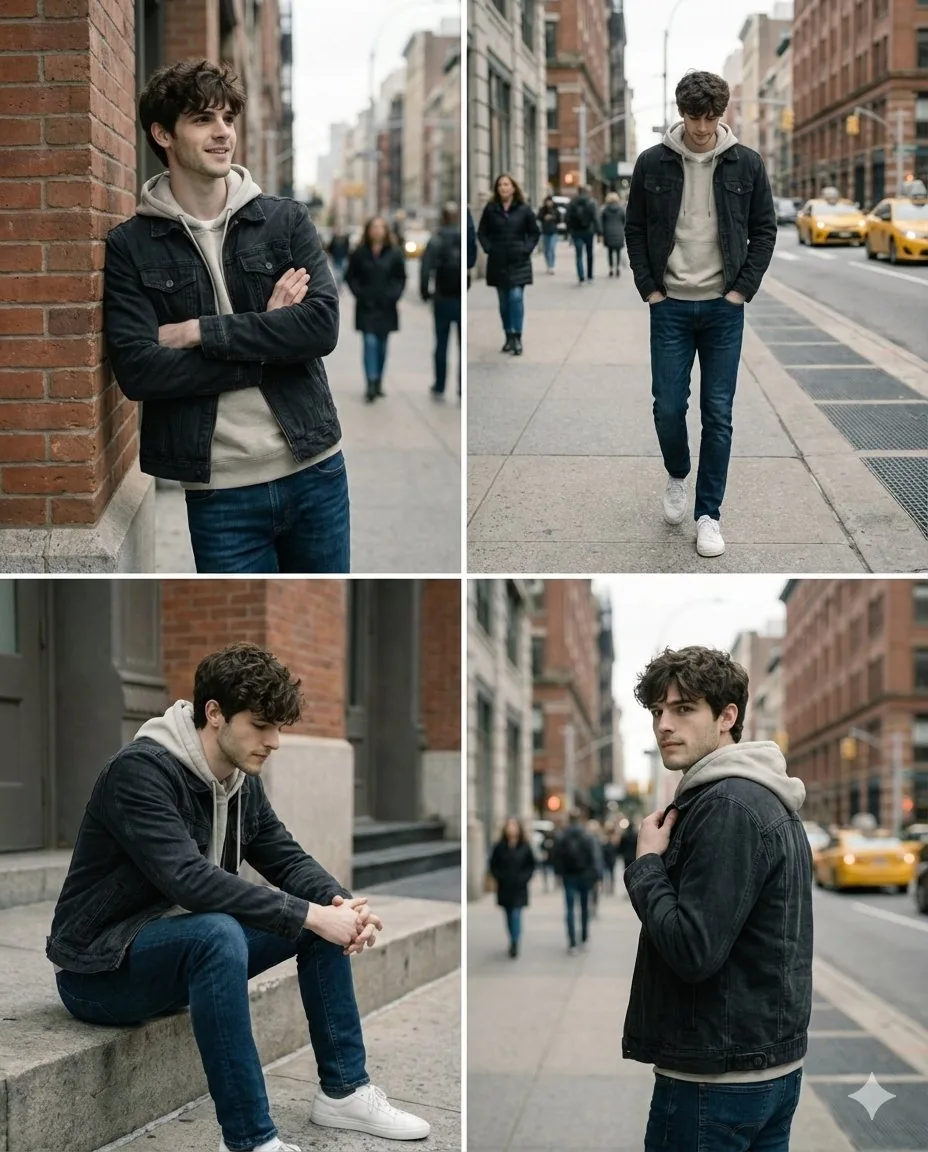 Ultra Realistic Cinematic Urban Portrait reference