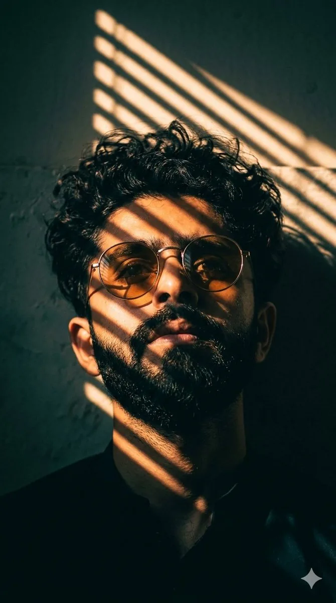 Cinematic Chiaroscuro Film Portrait reference