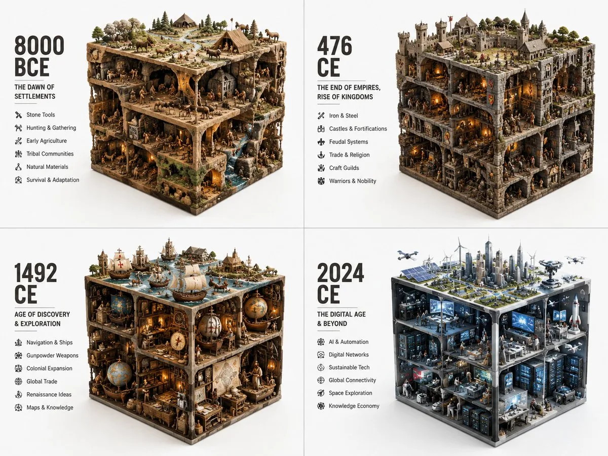 Historical Era Visualization Cube reference