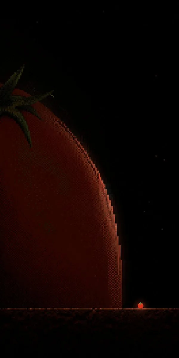 Tiny Tomato in Dark Pixel Void reference