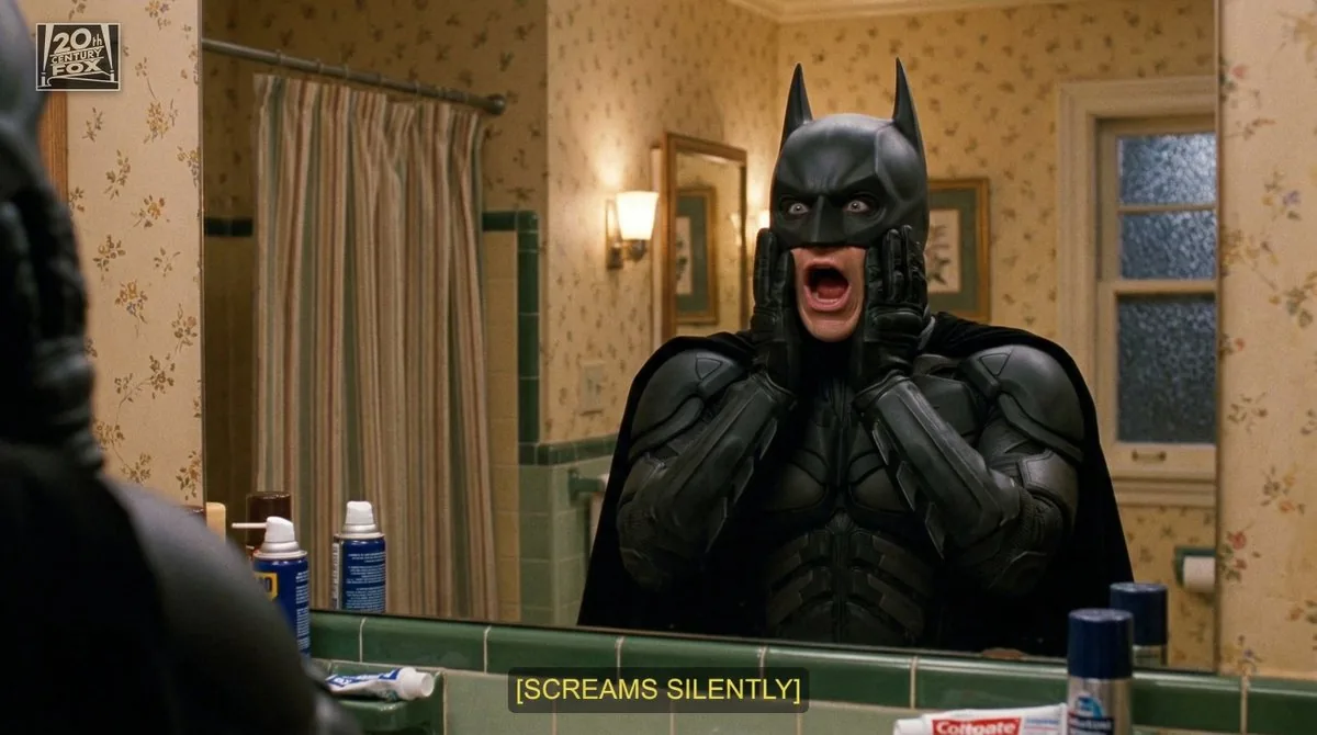 Batman Comedy Movie Screenshot Prompt reference